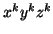 $x^ky^kz^k$