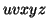 $uvxyz$