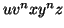 $uv^nxy^nz$