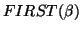 $FIRST(\beta)$